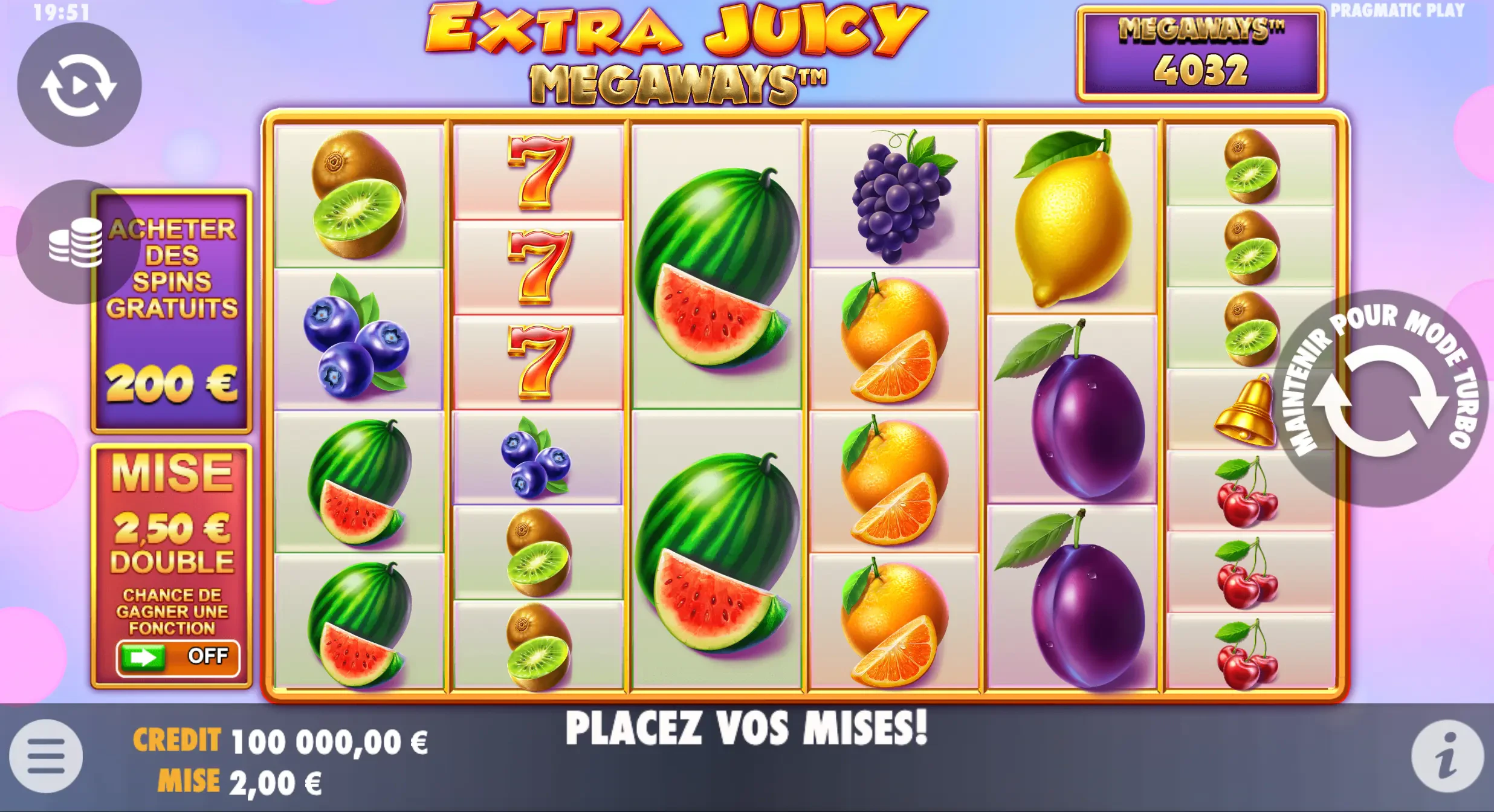 Extra Juicy Megaways ordinateur