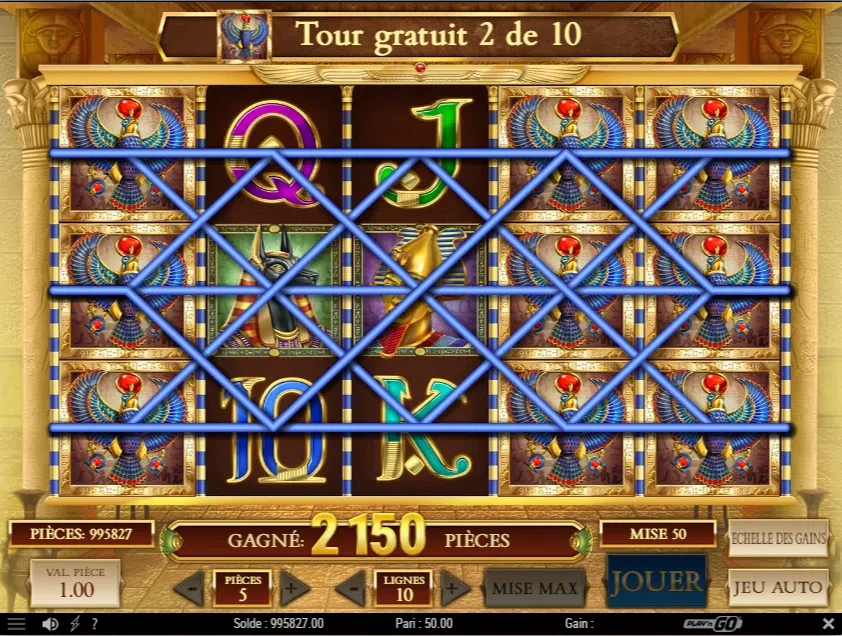 Ligne de paiement Book of Dead