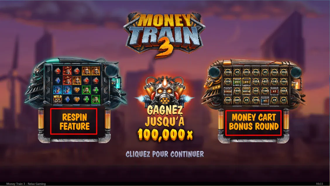 Fonctionnalités Money Train 3