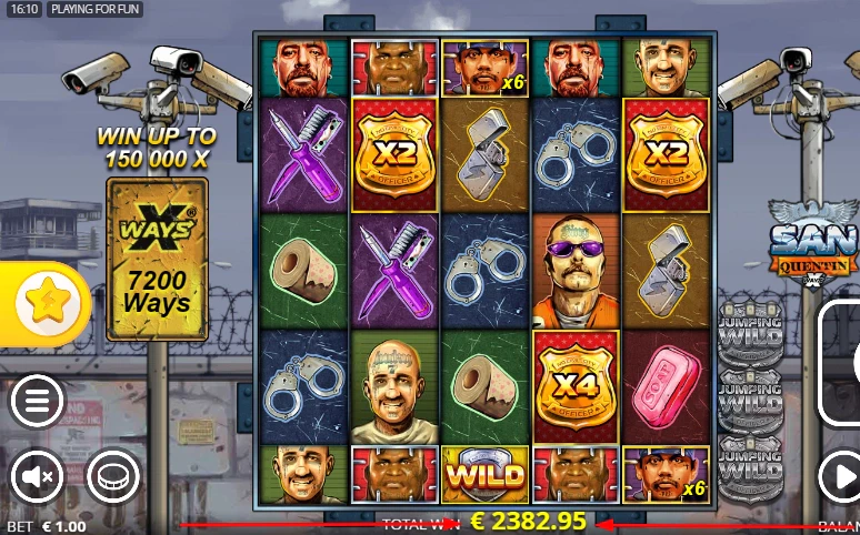 San Quentin est une machine à sous très volatile du fournisseur de jeux Pragmatic Play