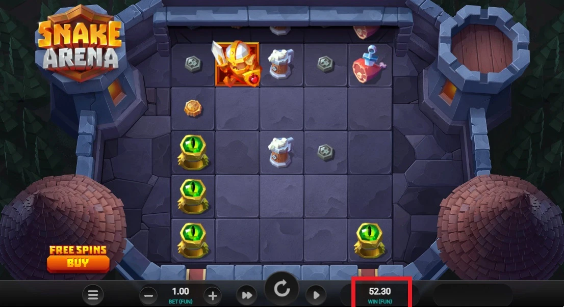Snake Arena est une machine à sous assez volatile s sur laquelle vous pourrez bien vous amuser