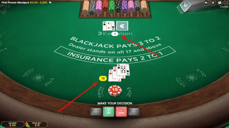 Le weak dealer signifie que le croupier a beaucoup de chance de perdre