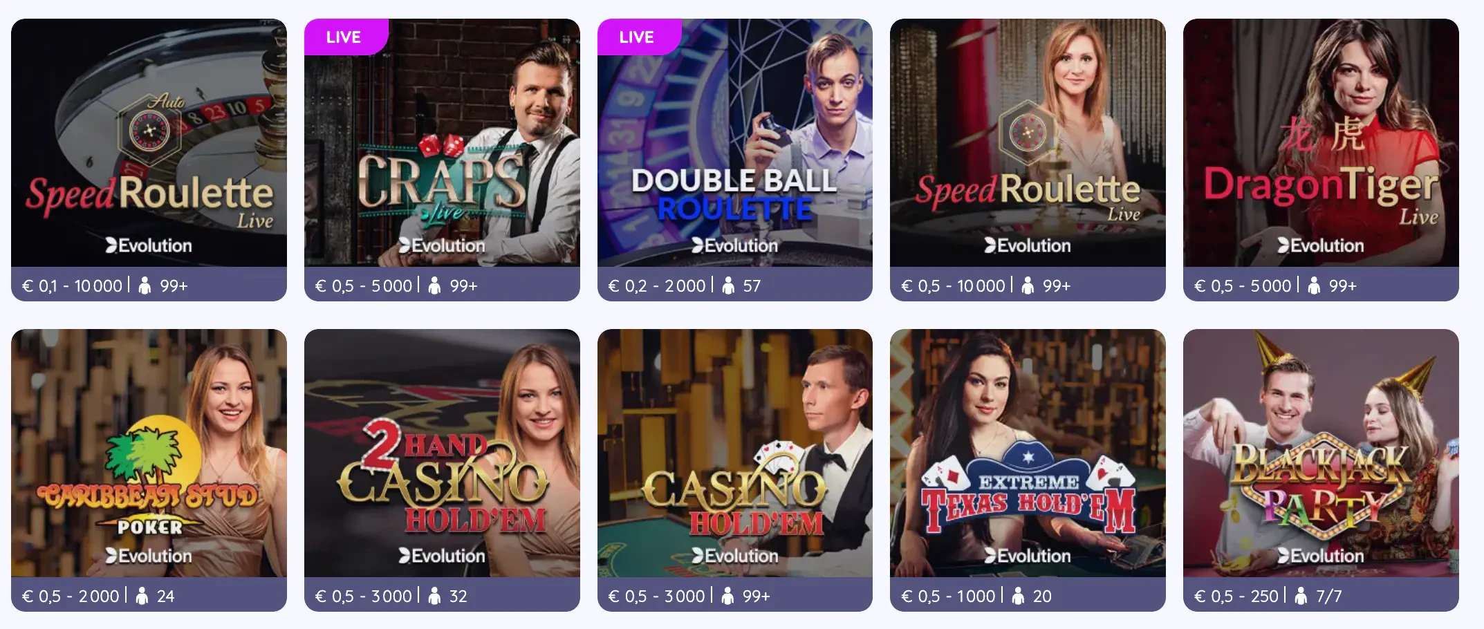 jeux de table en direct jackpot bob