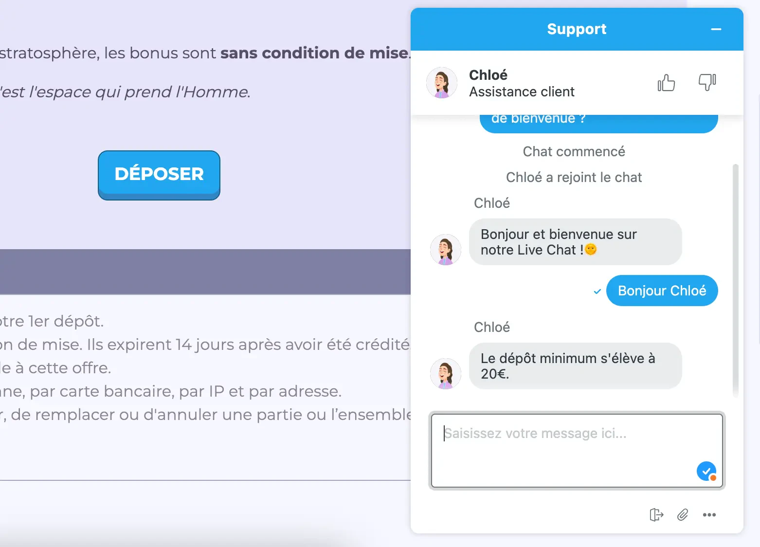 chat en direct jackpot bob