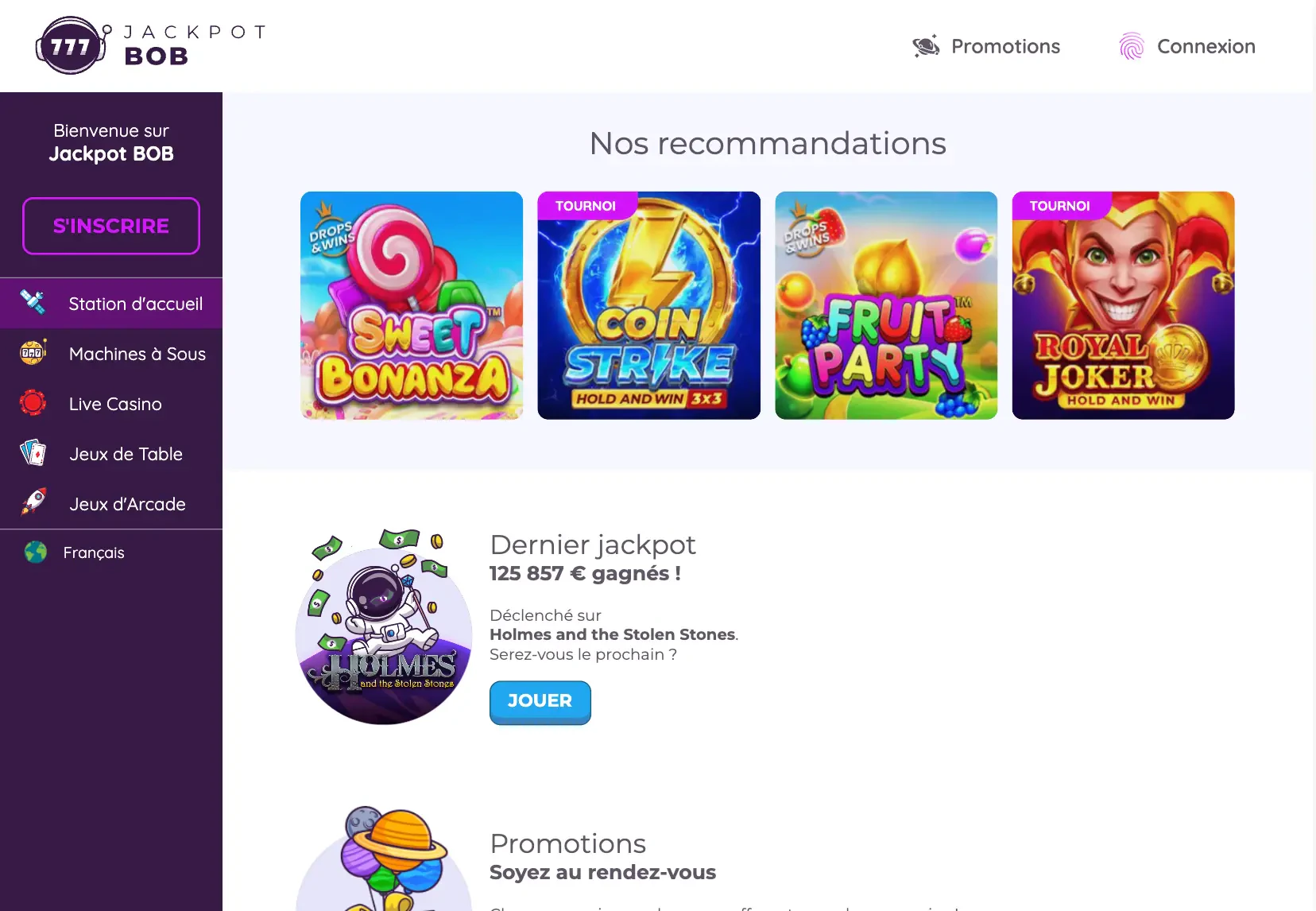 version tablette jackpot bob