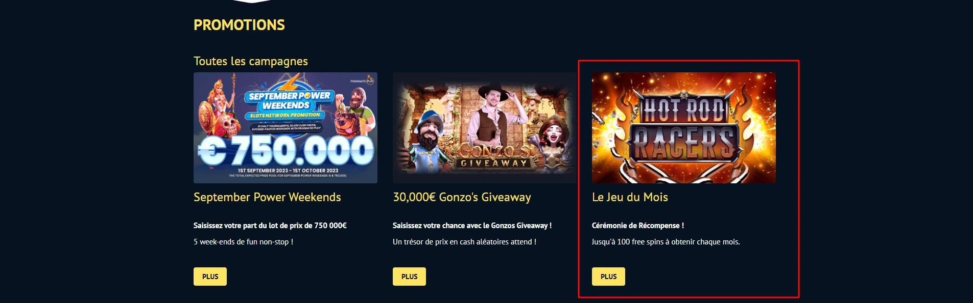 La promotion du jeu du mois est présente sur Viggoslost