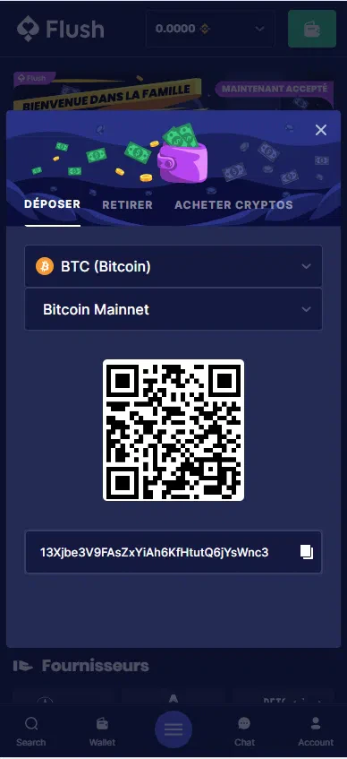 Crypto dépôt