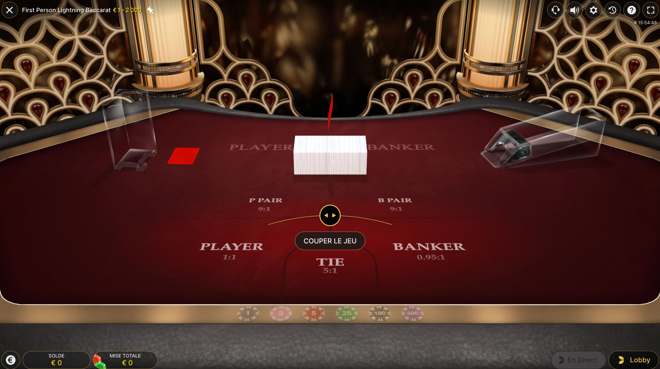 table lightning baccarat