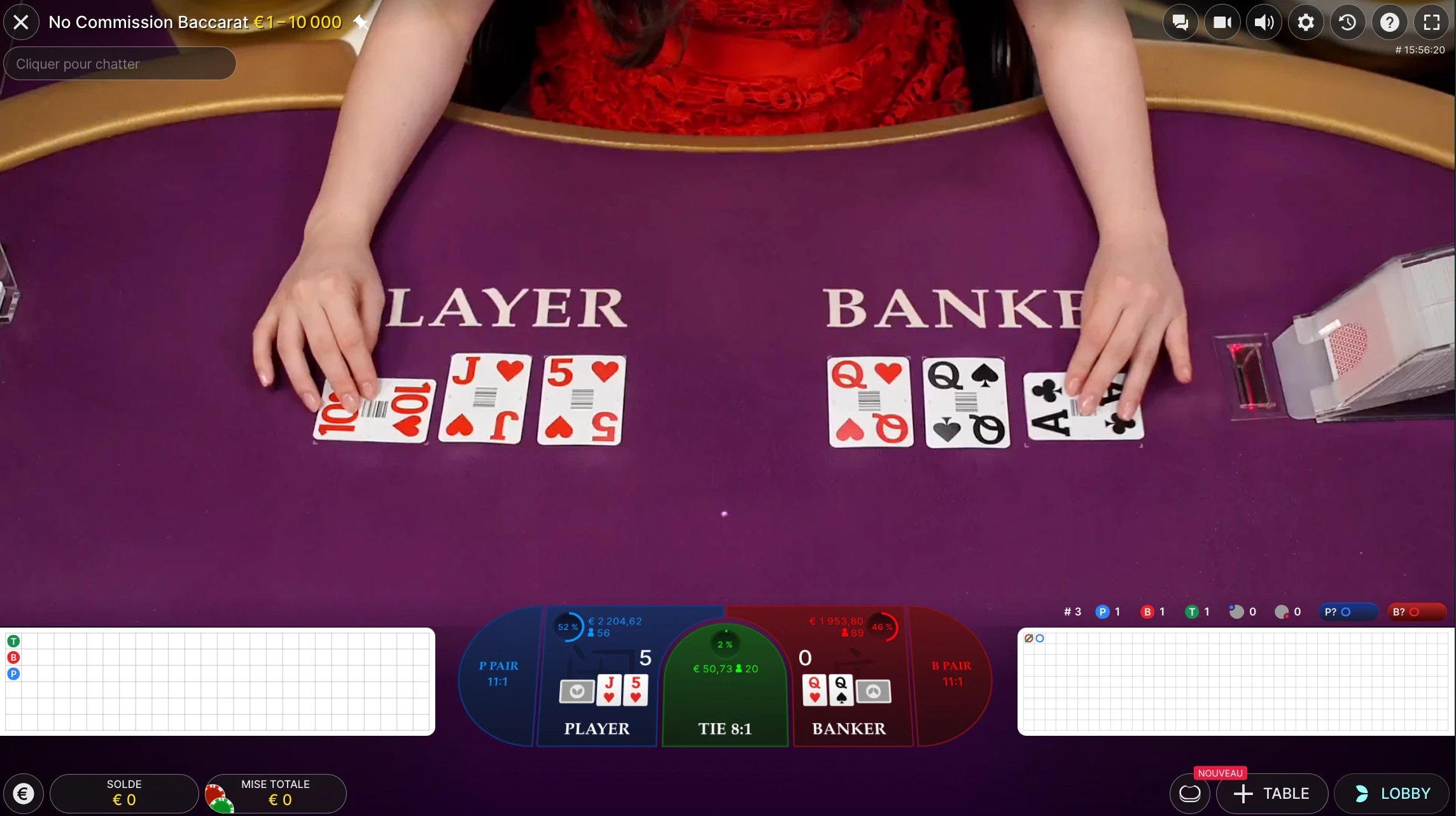 table no commission baccarat