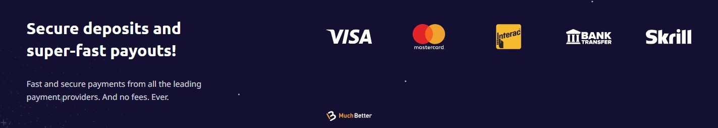SpinAway Payment Methods