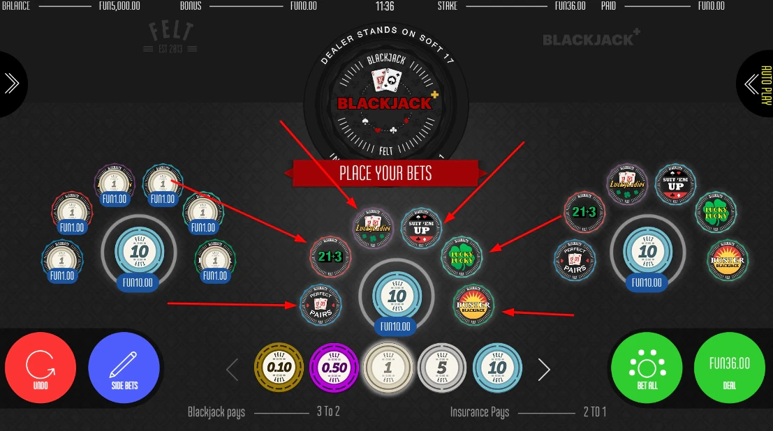 Il vous sera possible de jouer au blackjack de relax gaming