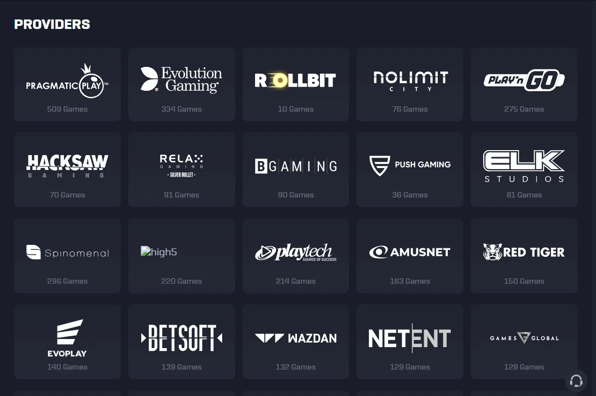 Rollbit Software Providers