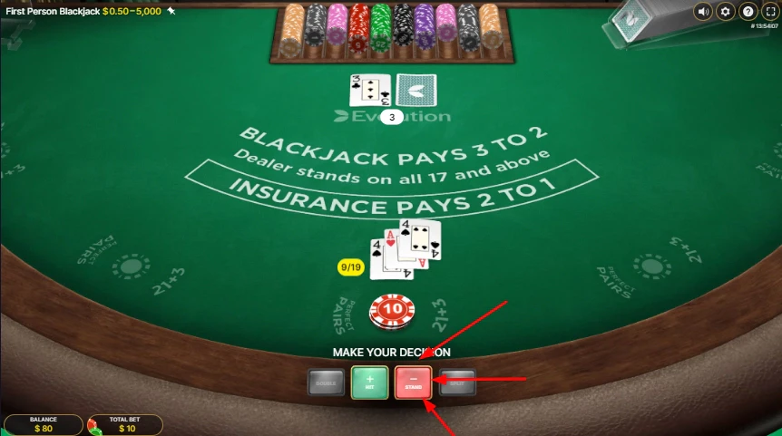 C'est une option à laquelle vous avez le droit au blackjack