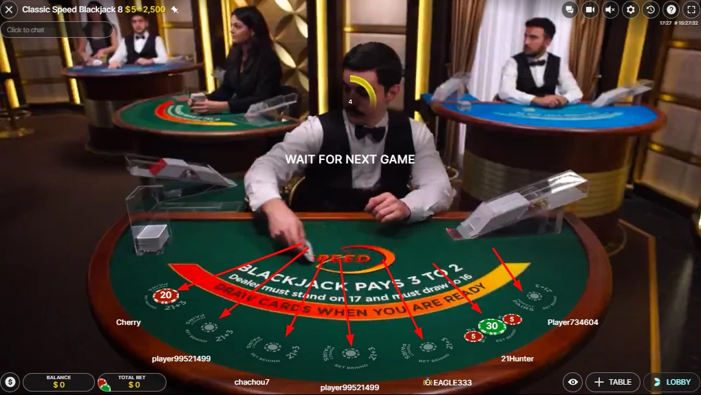 casino avec un croupier terrestre