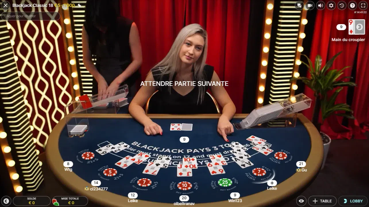 Jeux de table en direct
