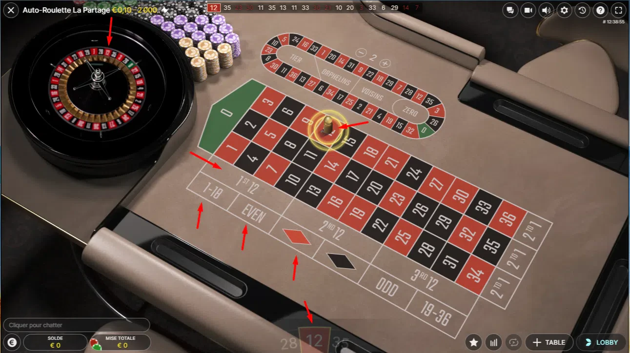 Roulette en live casino