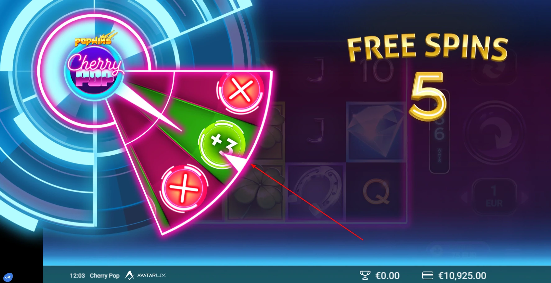 CherryPop est une machine à sous à la volatilité très élevée