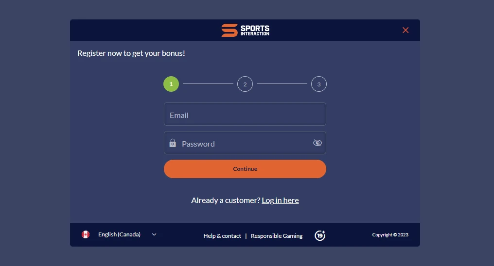 SIA Casino account creation 1