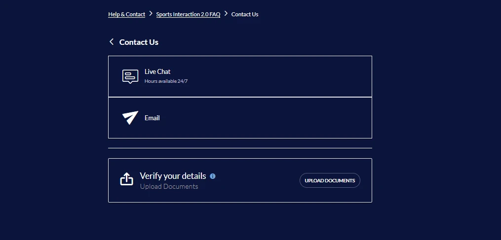 SIA Casino live chat