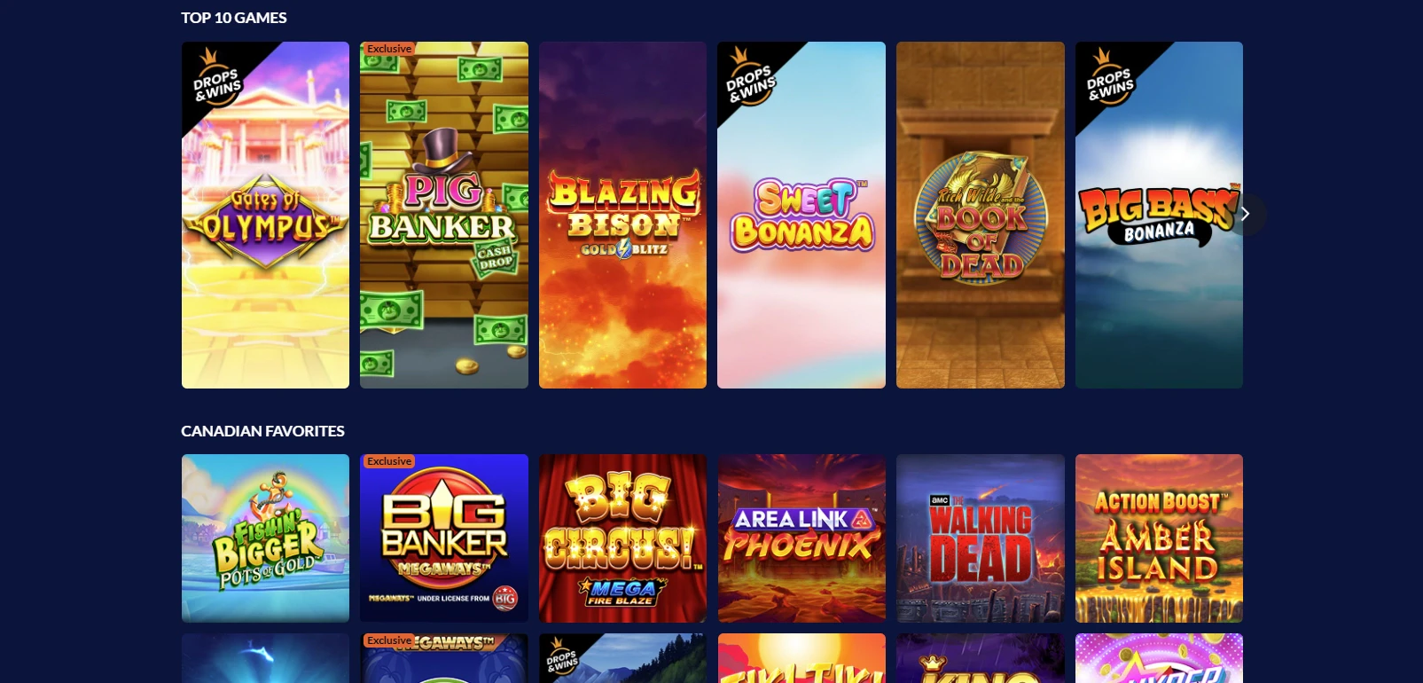 SIA Casino top games