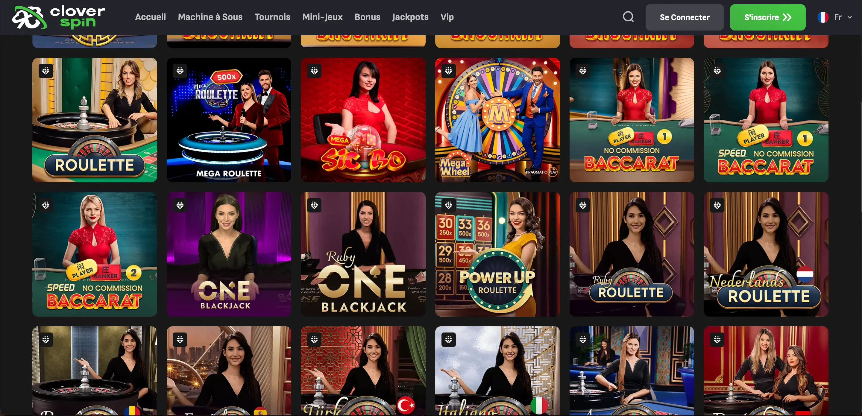 Live casino Cloverspin