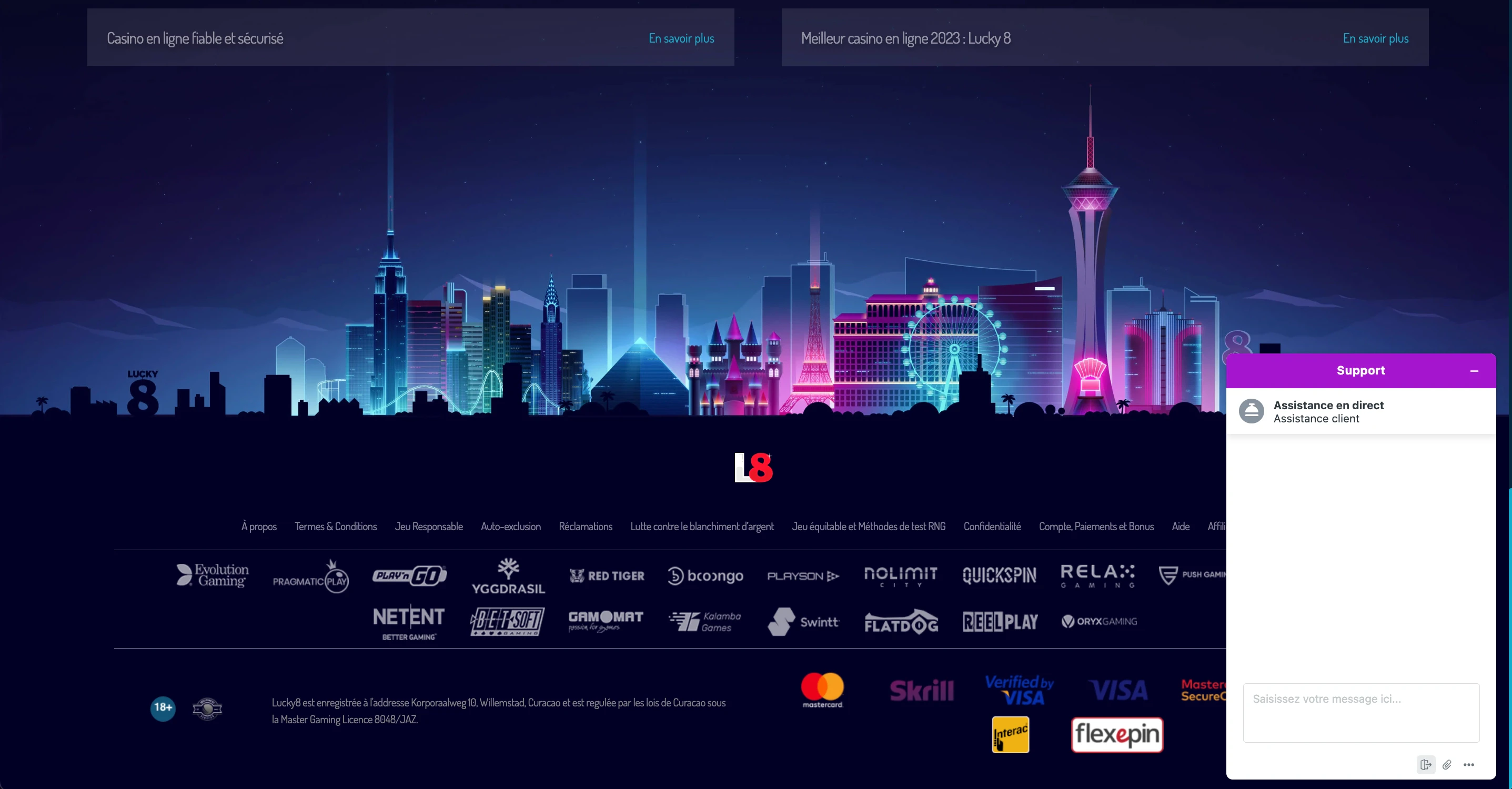 service client lucky8