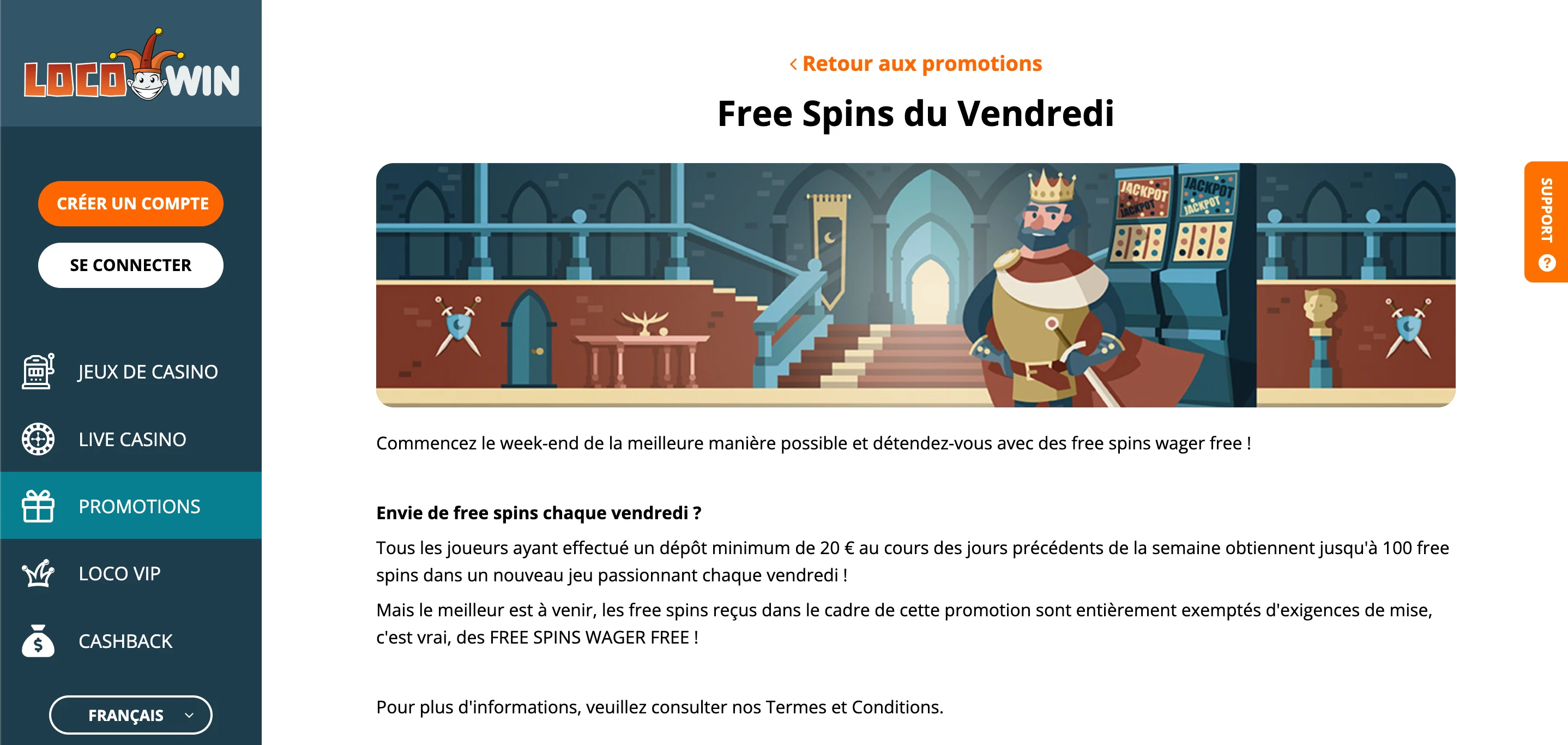 free spins du vendredi locowin