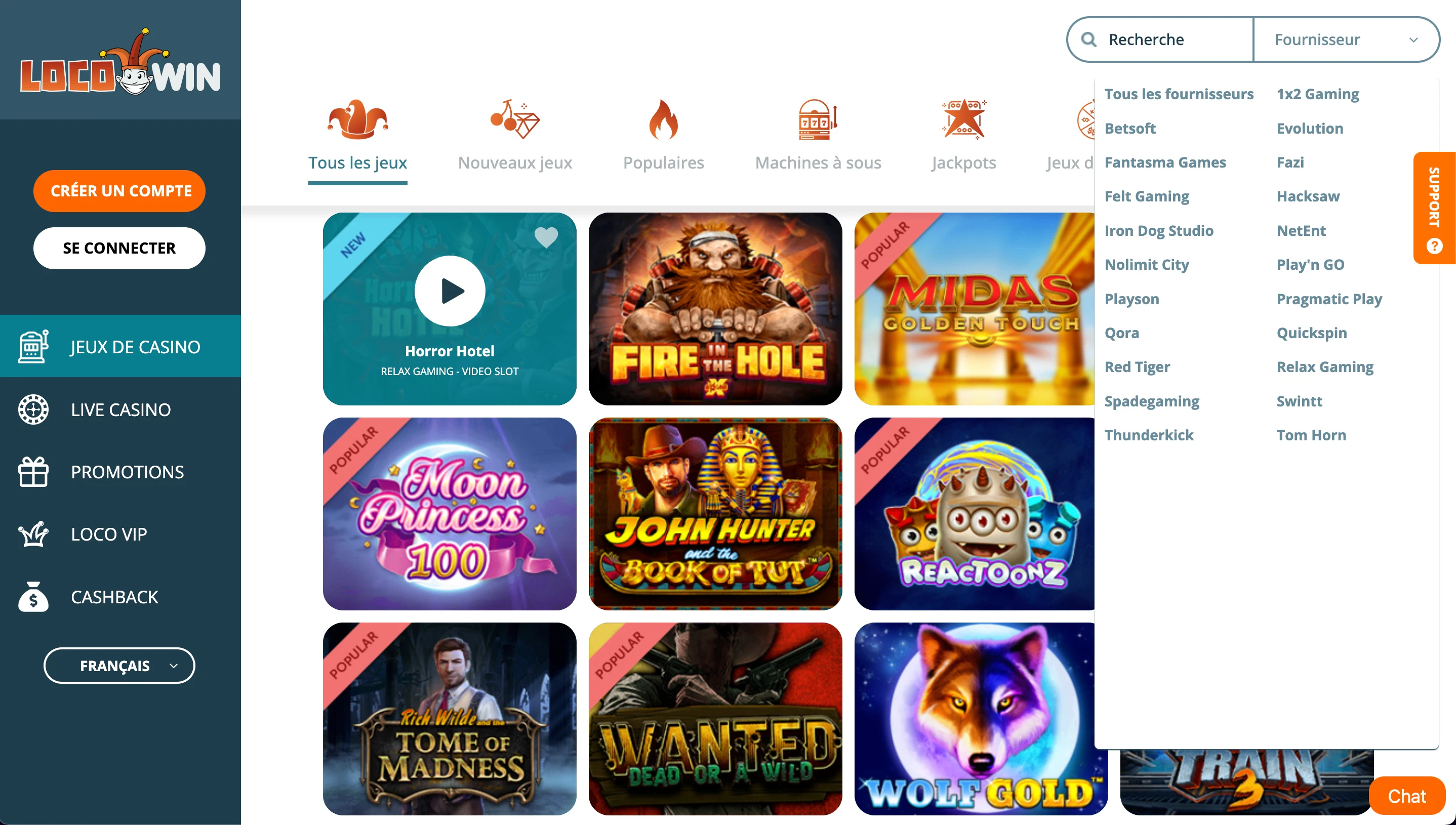 providers locowin
