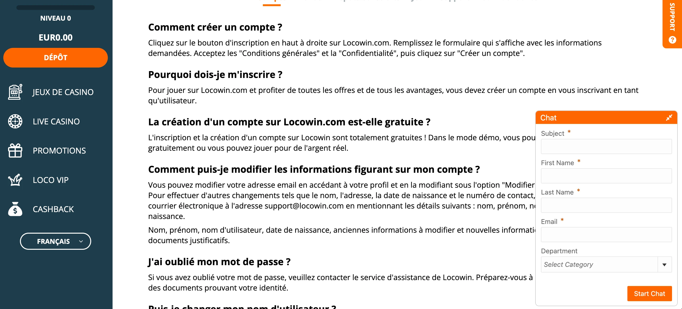 service client locowin