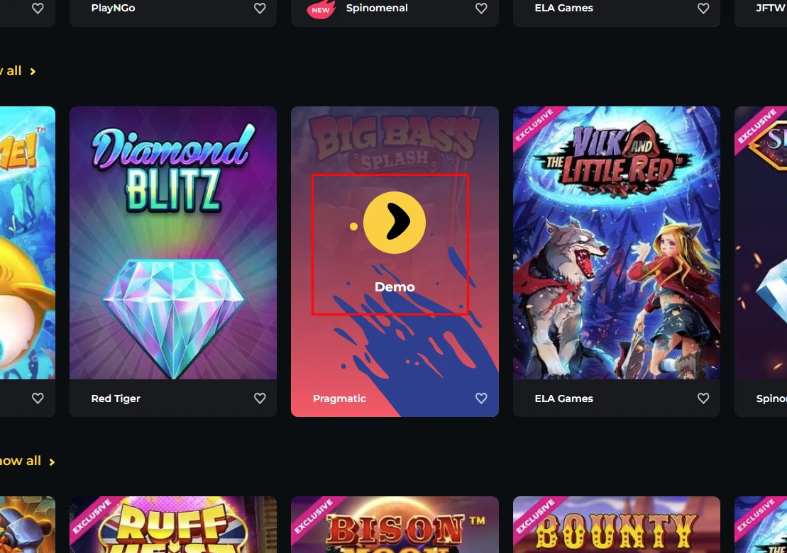 Boomerang Casino Demo Mode