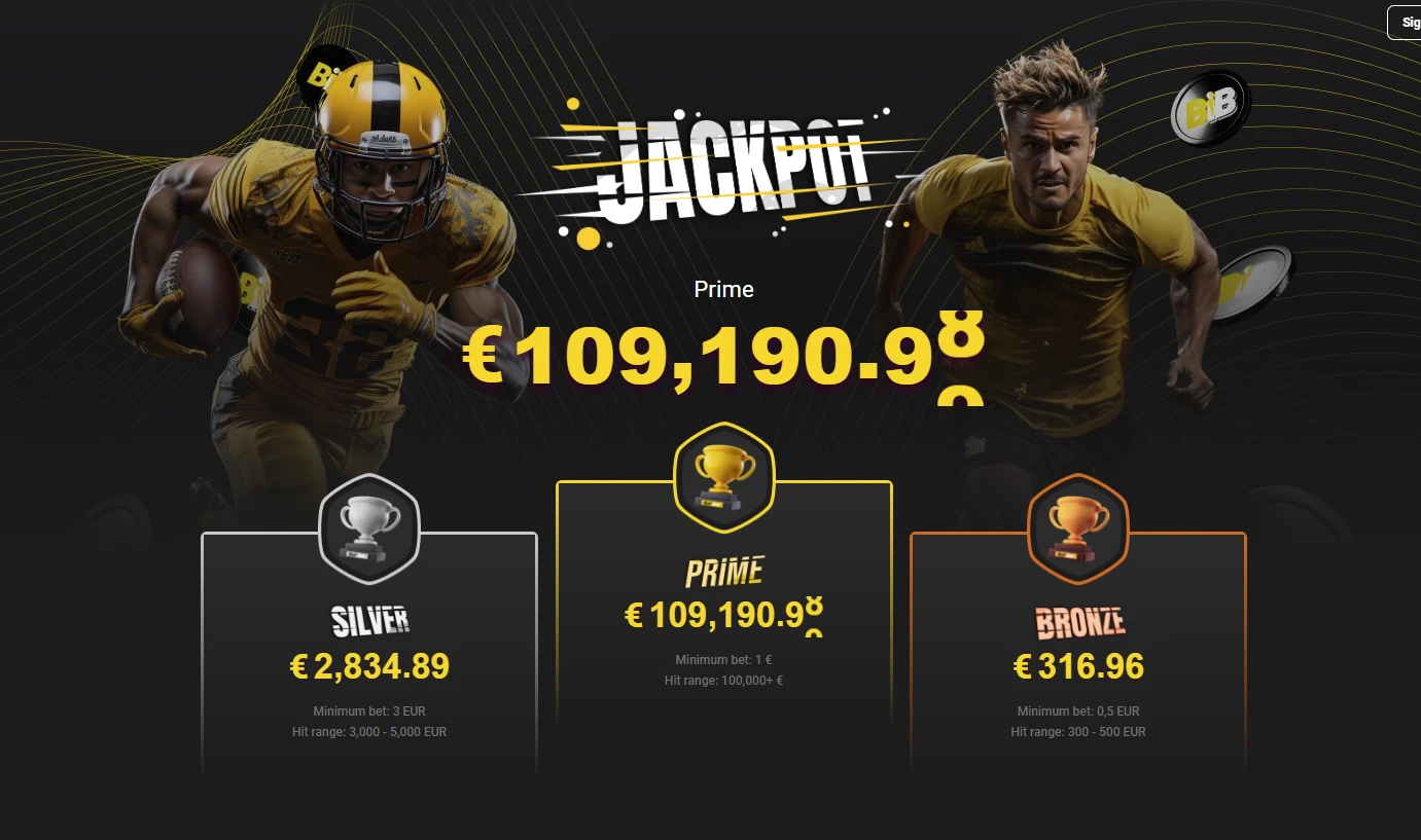 BetiBet three-tiered Jackpot