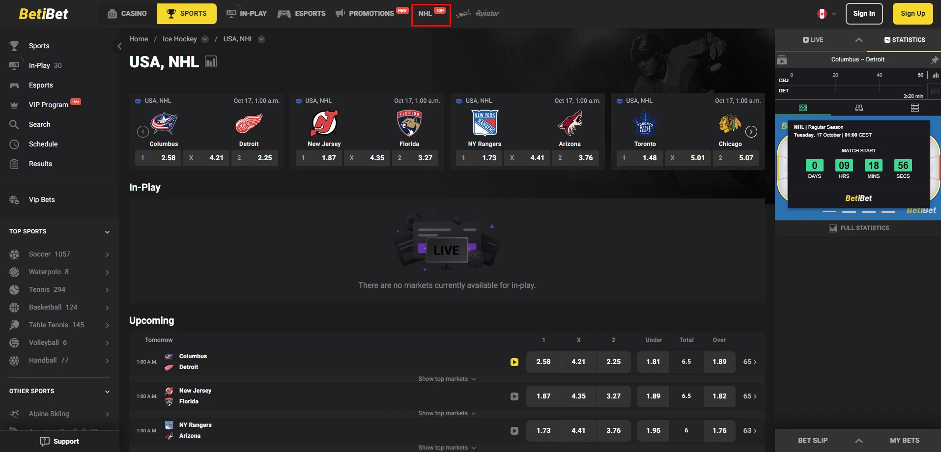 BetiBet NHL