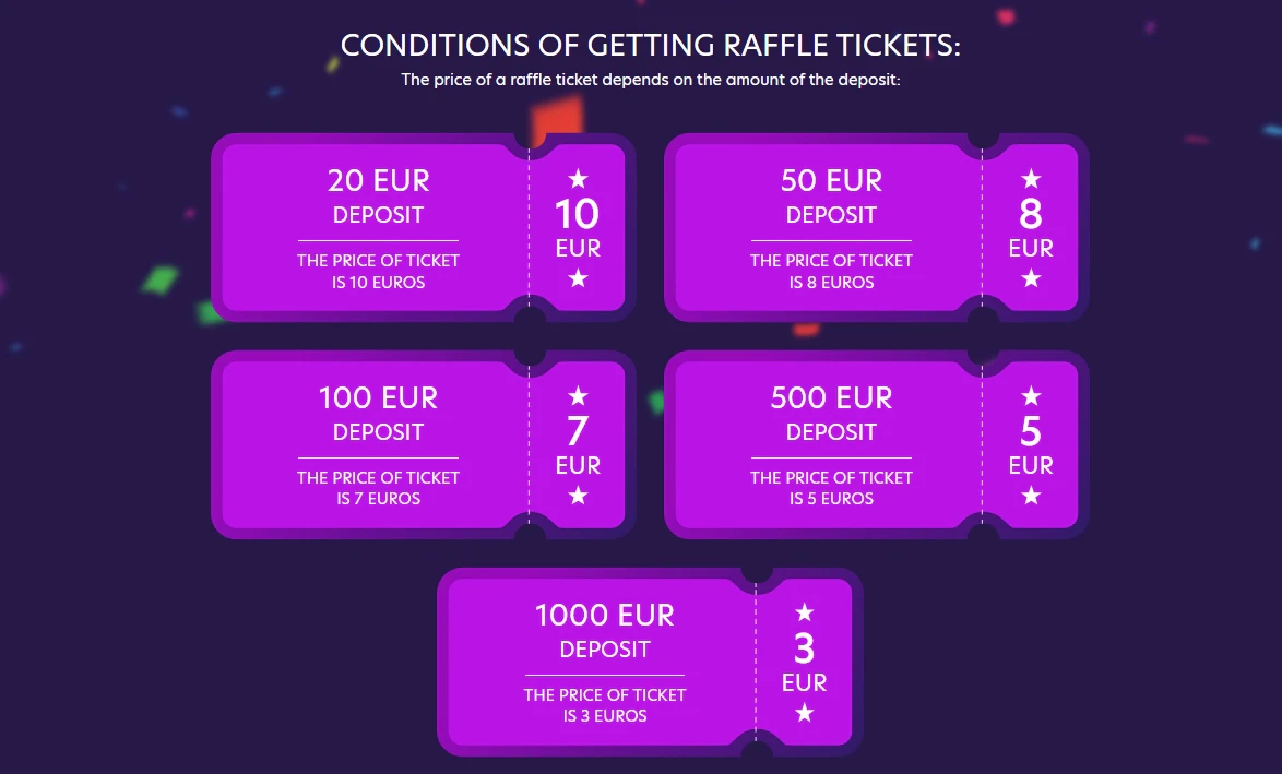 BingoBonga Raffle tickets