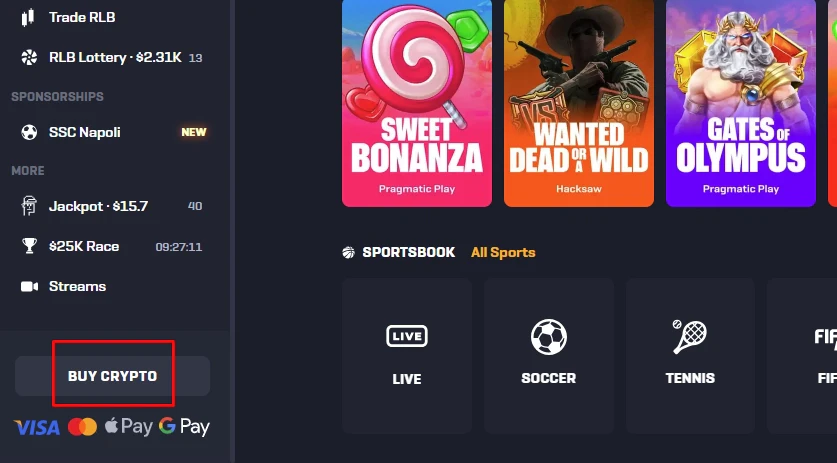 Rollbit Buy Crypto