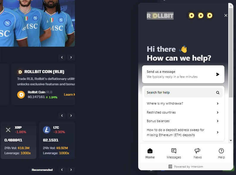 Rollbit Live Chat