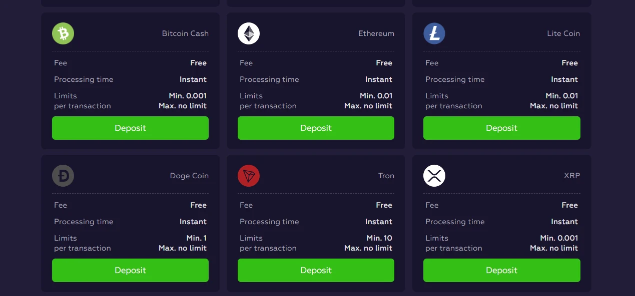 Jackpot City Casino Accepted Coins