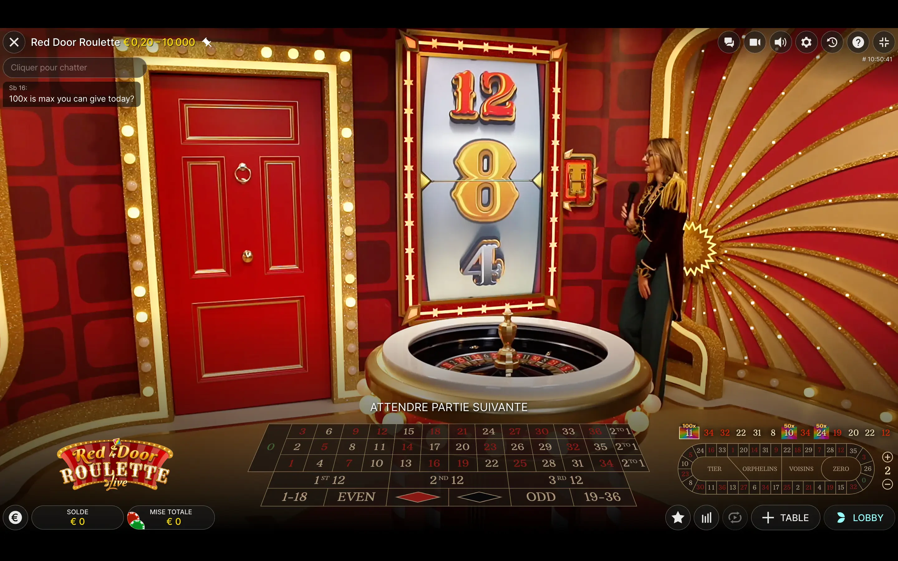 Red Door Roulette rouleau