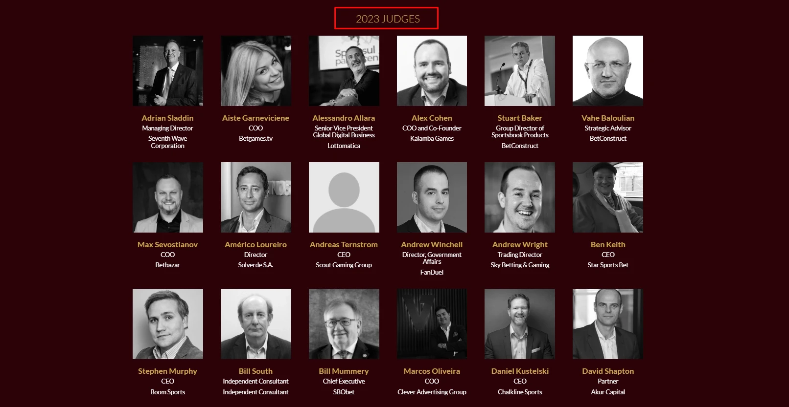 SBC Awards 2023 Judges