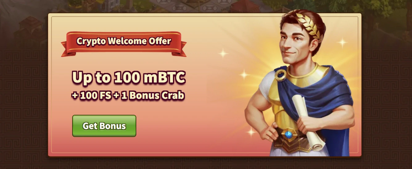 MyEmpire Casino Crypto Welcome Bonus
