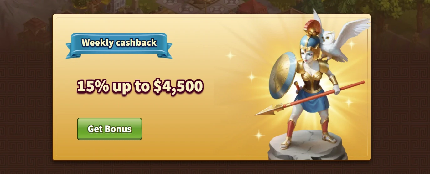 MyEmpire Casino Weekly Cashback
