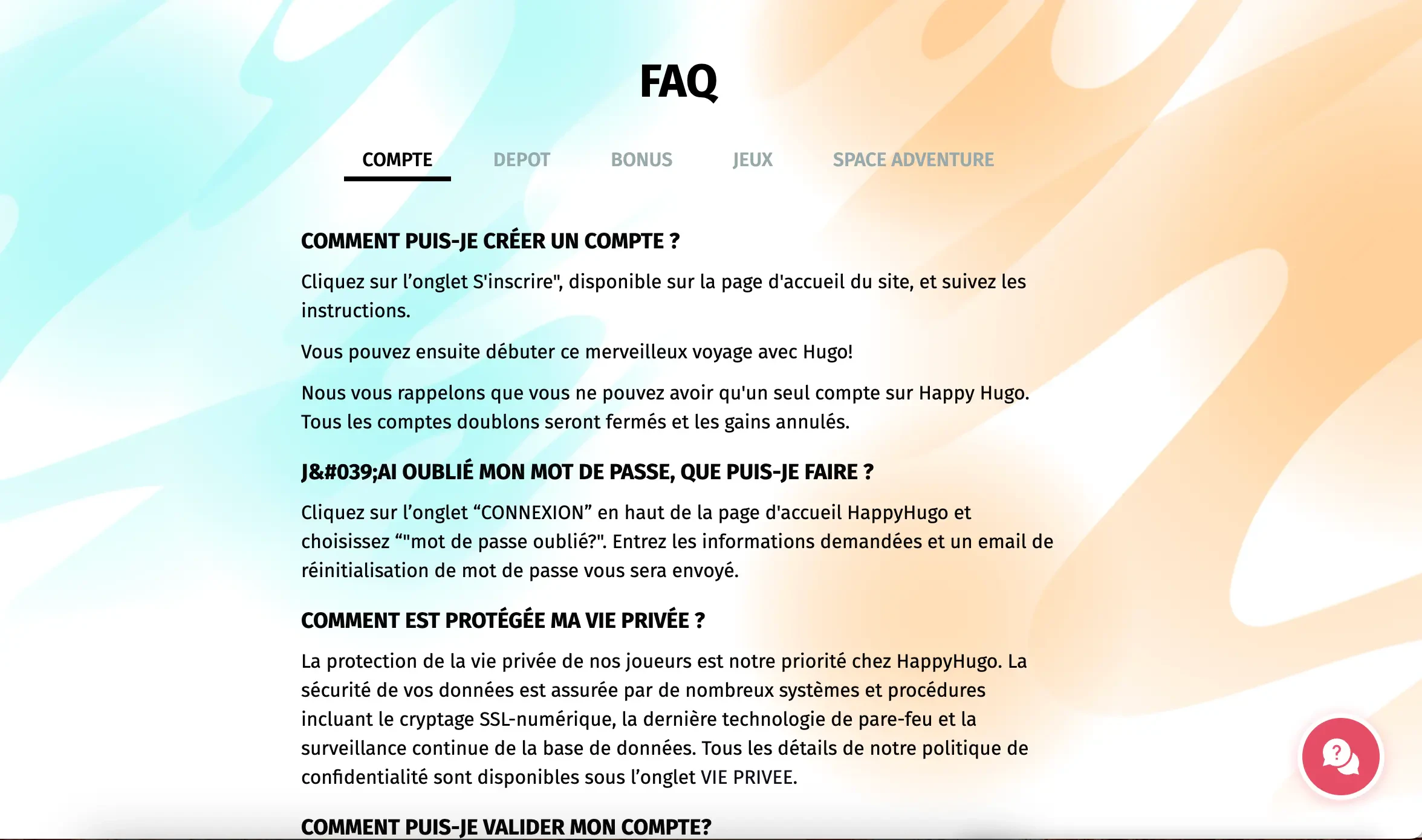faq happy hugo