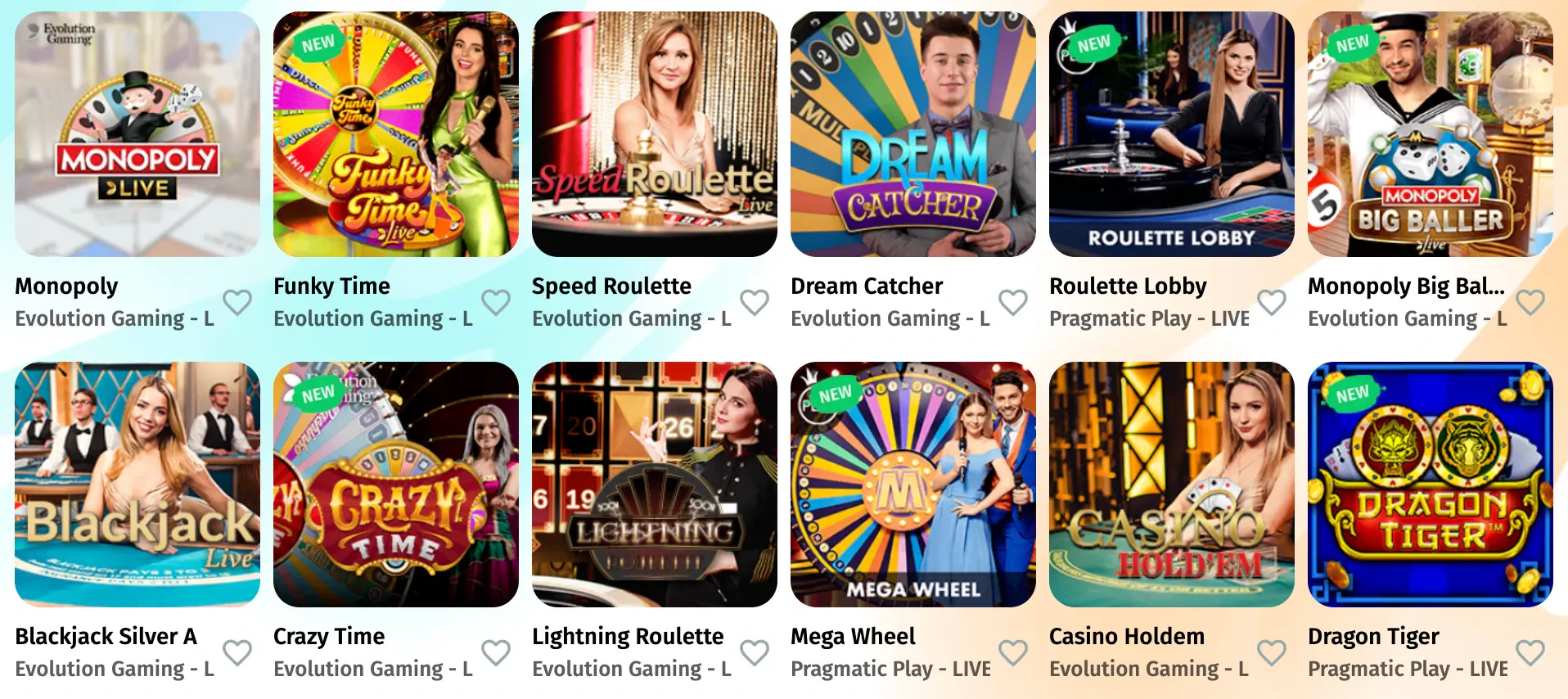 Live casino Happy Hugo