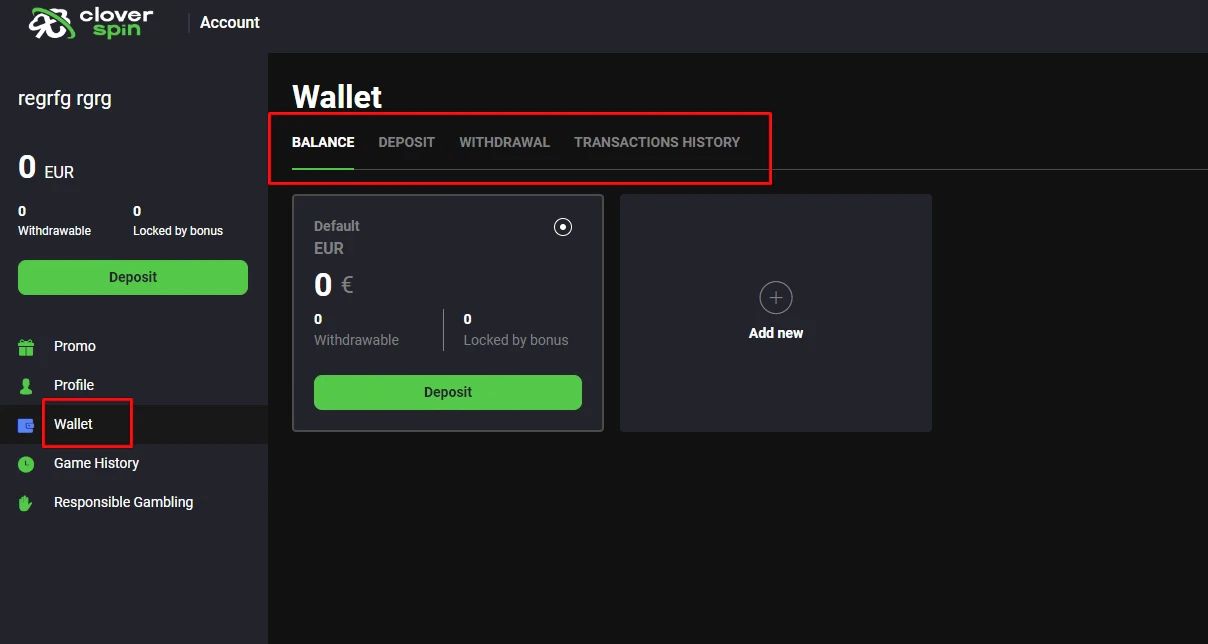 Cloverspin Wallet