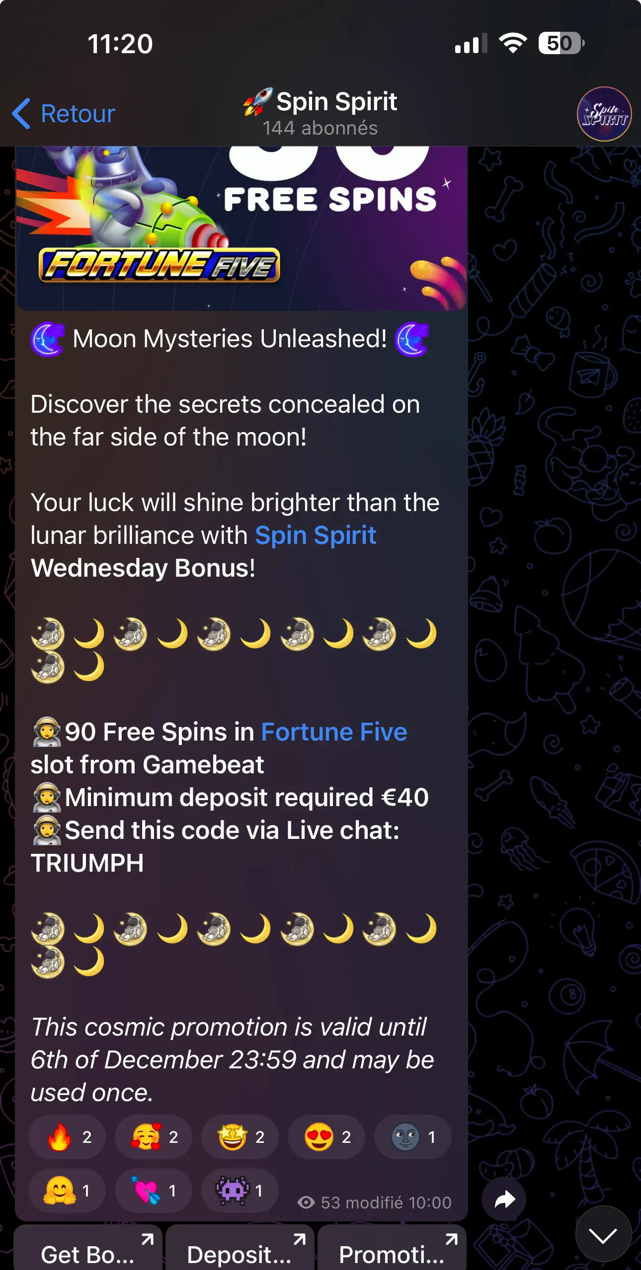 spinspirit offre telegram