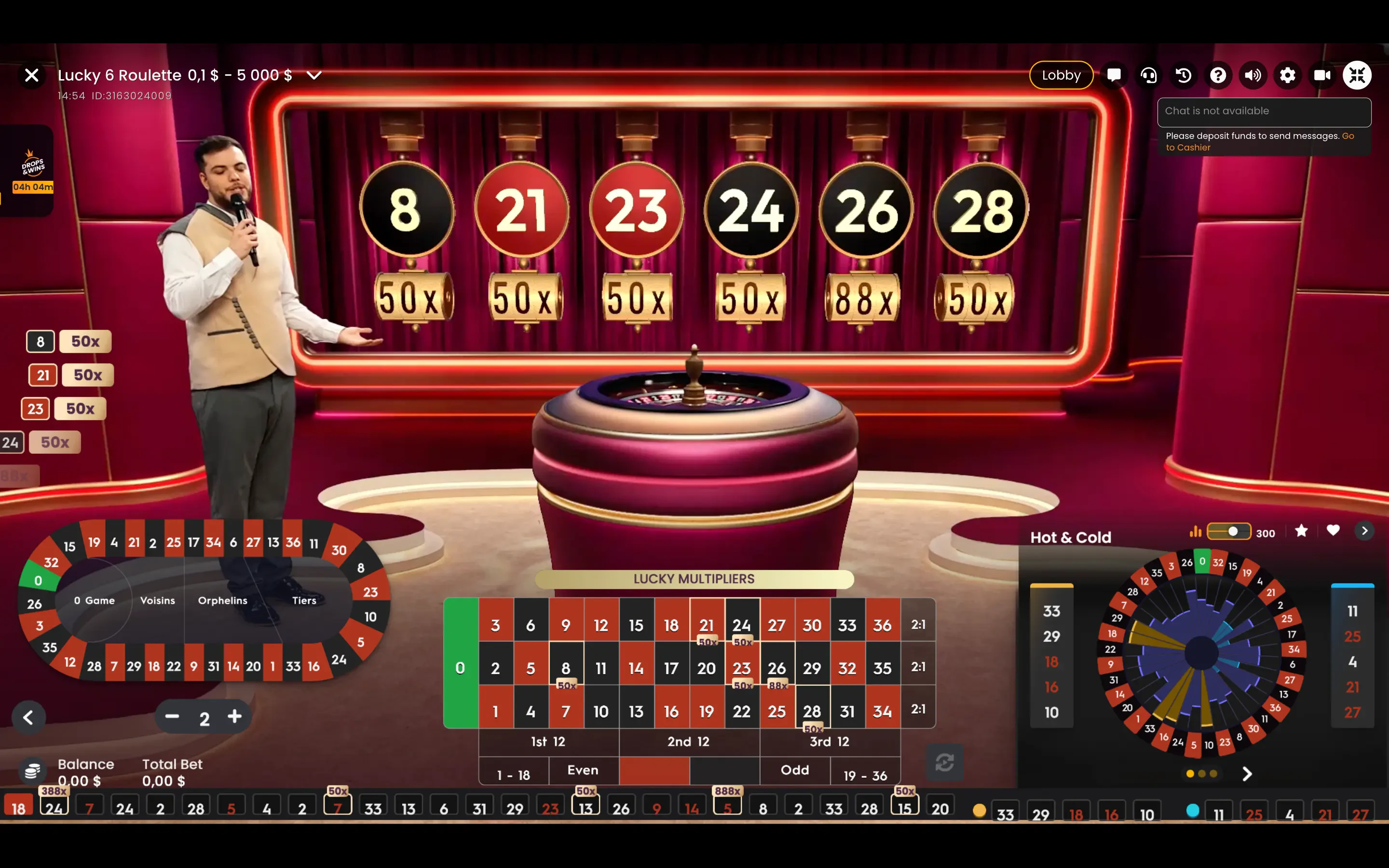 Lucky Numbers et Lucky Multipliers Lucky 6 Roulette