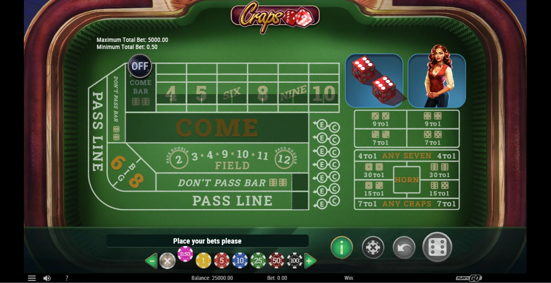 Online craps