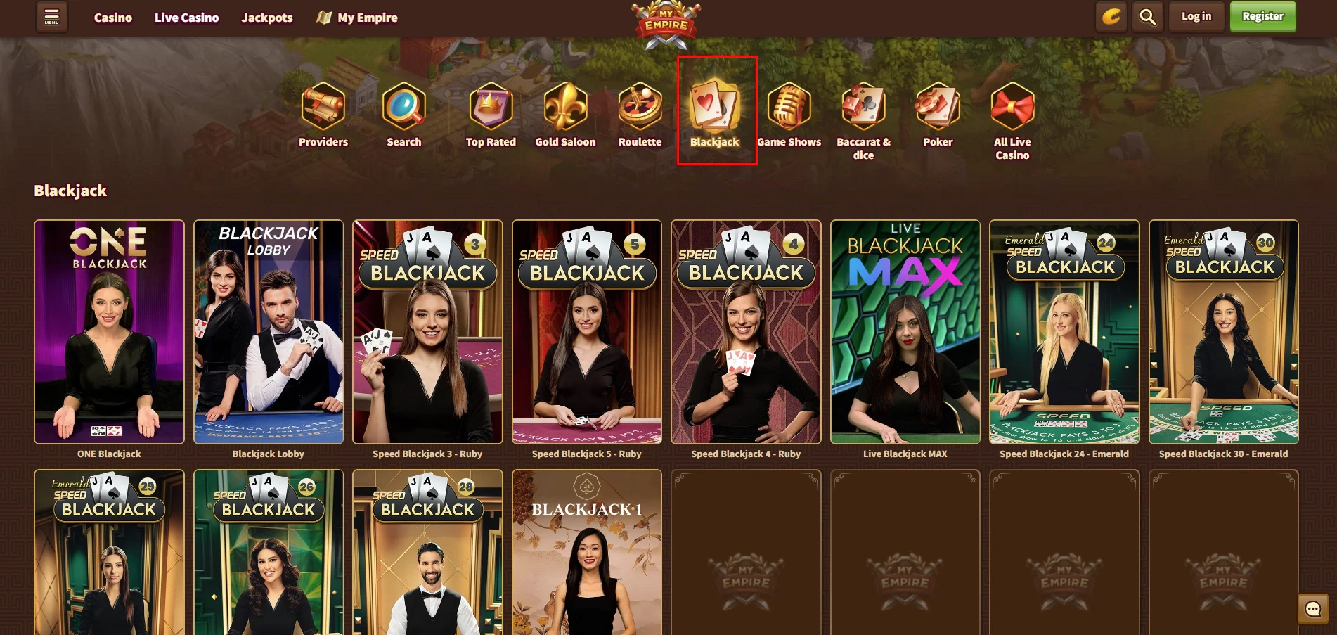 MyEmpire Casino Blackjack