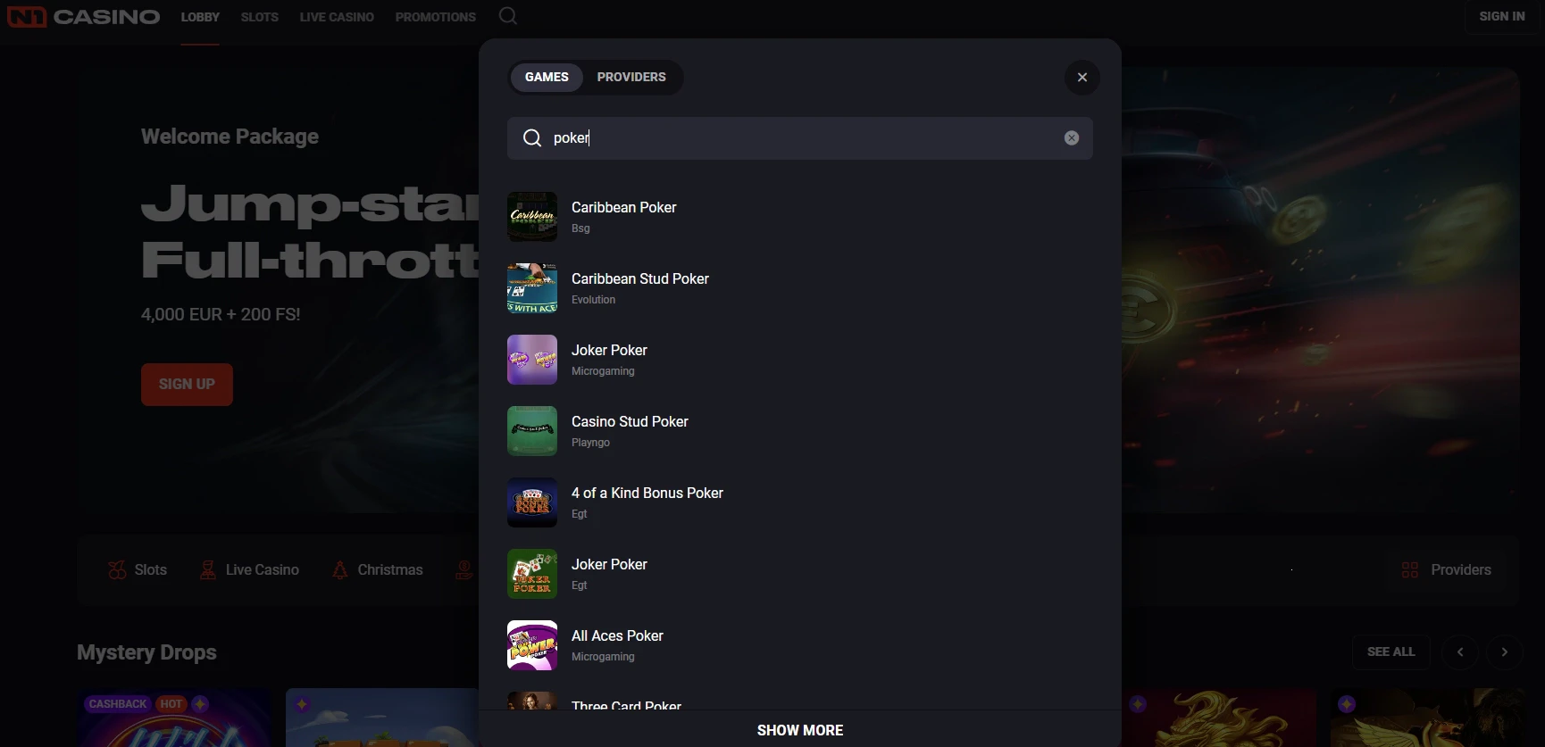 N1 Casino Poker