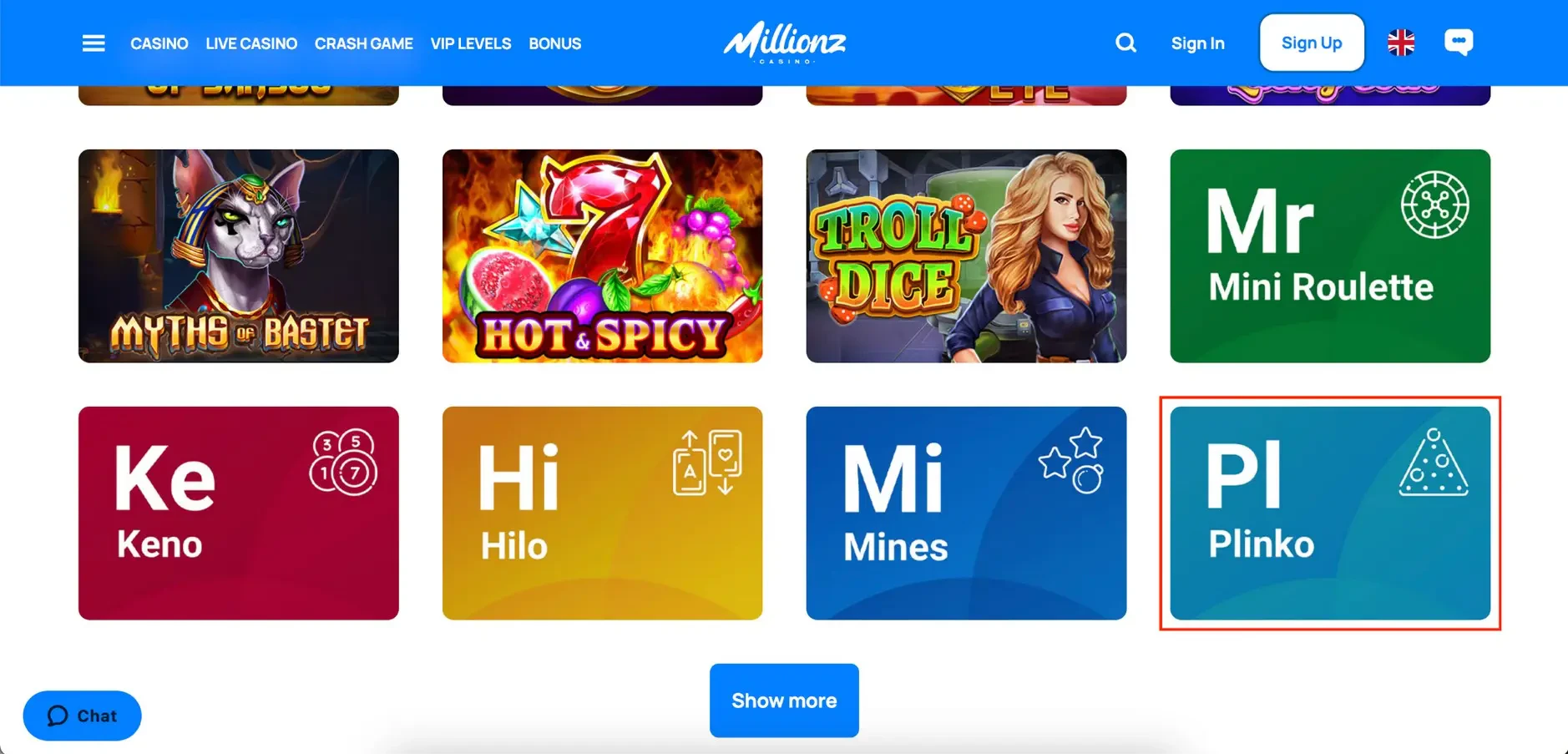 millionz plinko