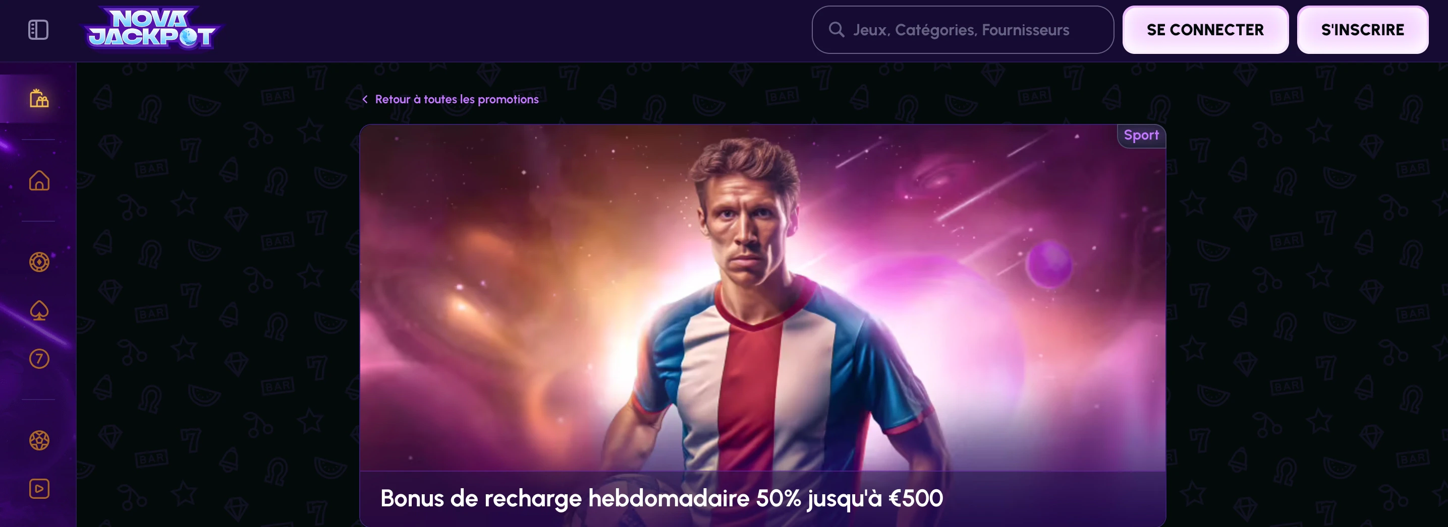 cashback hebdomadaire paris sportifs novajackpot